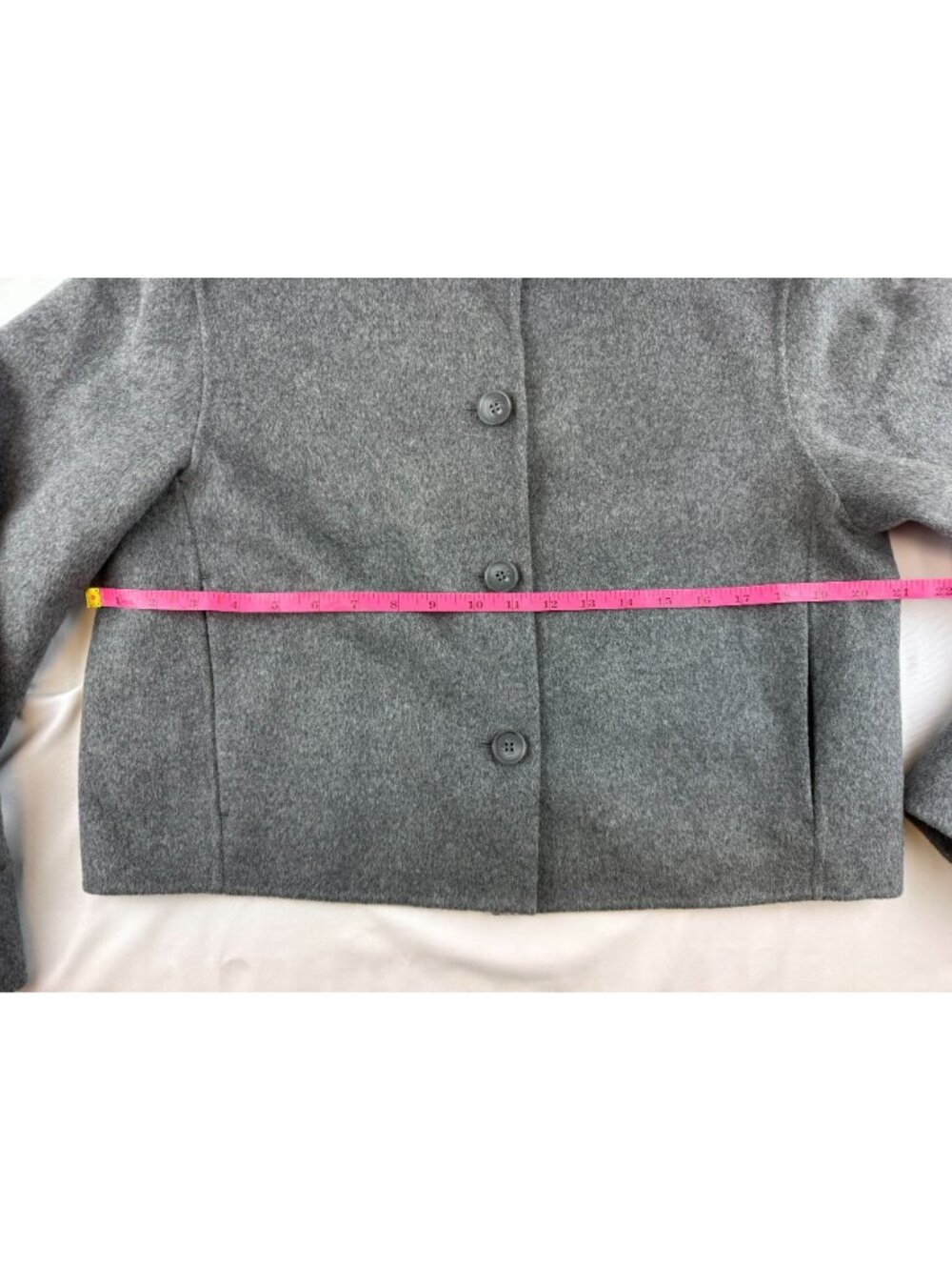 COS BOXY DOUBLE-FACED WOOL JACKET Womens size XS in GREY - Picture 13 of 13